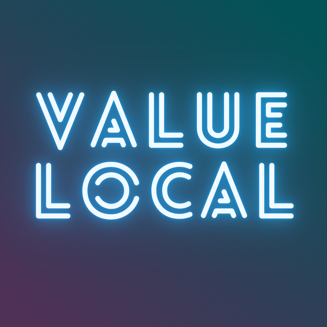 Value Local Logo Night Time Logo for Value Local